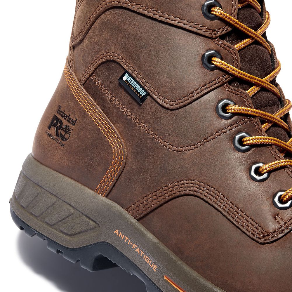 Botas de Trabajo Timberland Hombre Pro® Helix Hd 8\" Comp Toe Marrones/Negras - Chile GRM-583794